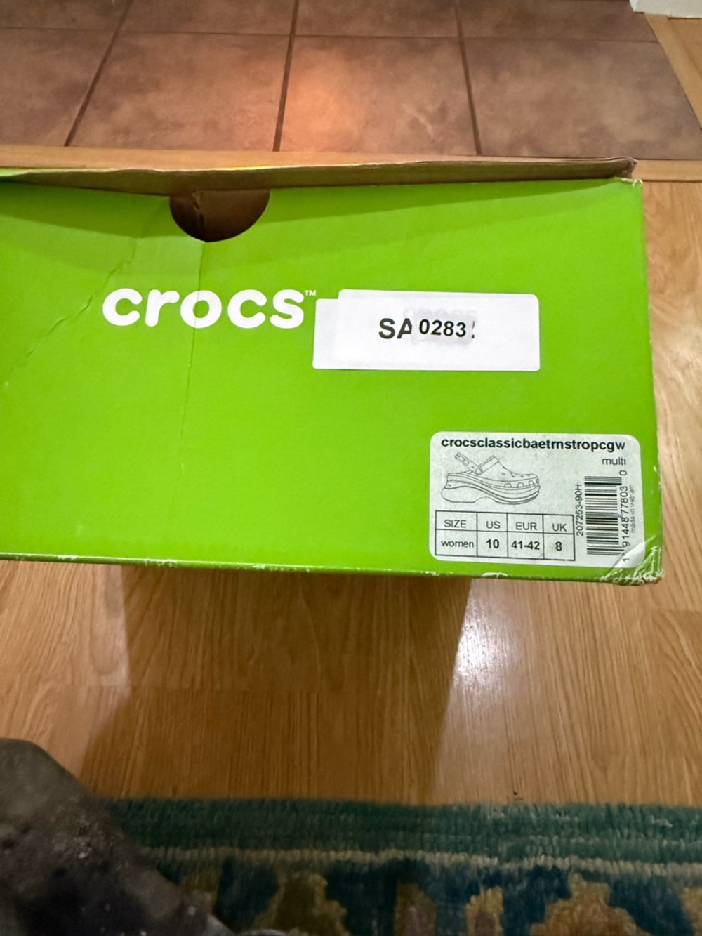 Crocs Classic Bae Clog Tropical Green | Women’s 10 Platform brand new with box - Picture 12 of 12
